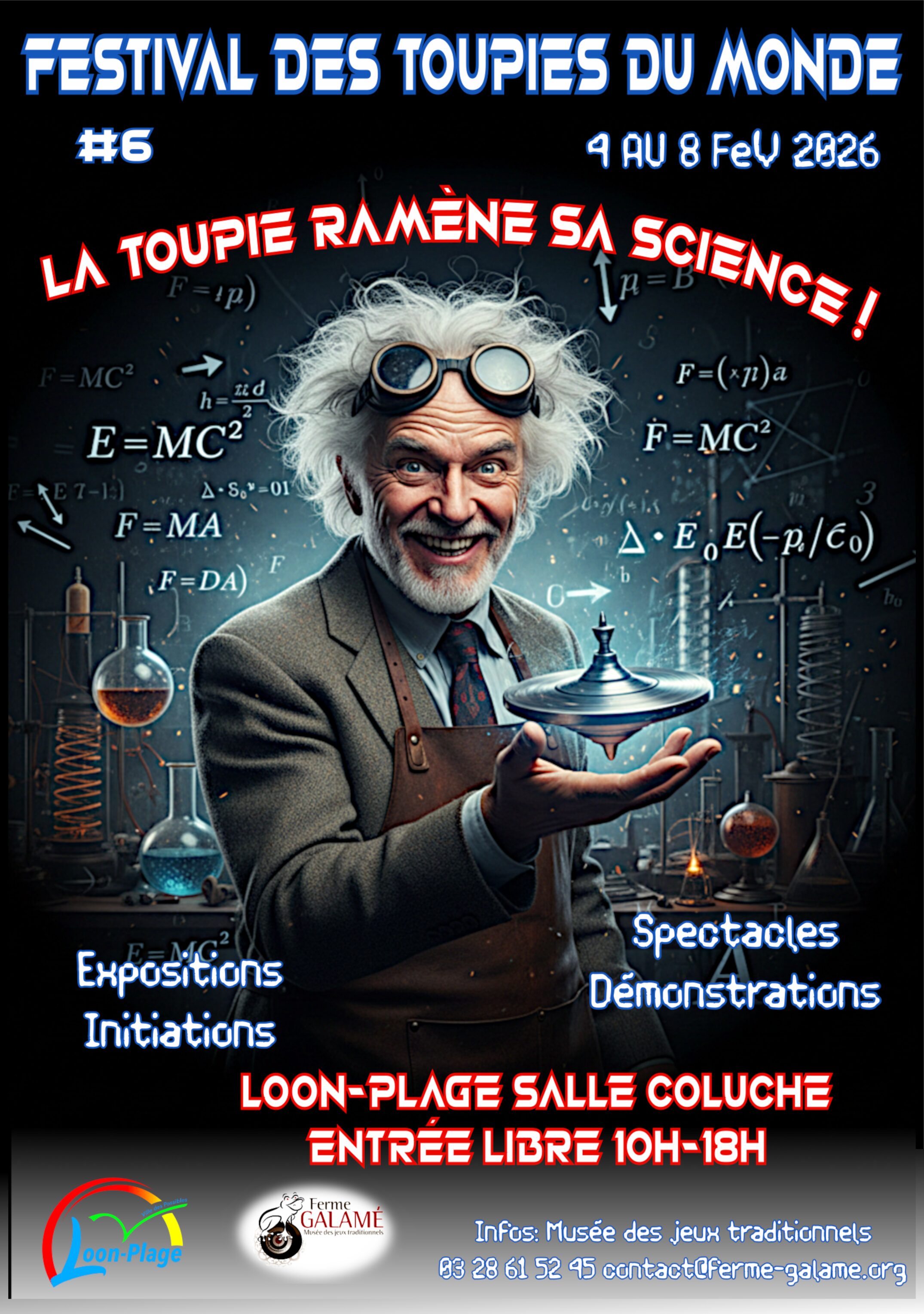 Festival International de la Toupie                                         4 au 8 février 2026 10h-18h – Salle Coluche – Entrée Libre